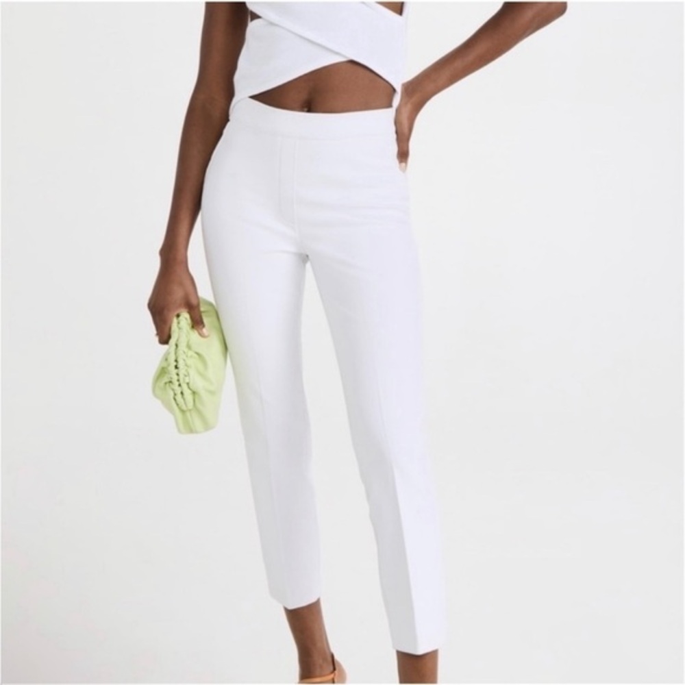NWT SPANX Slim Straight Pants in Classic White 1X Tall 20372T silver lining